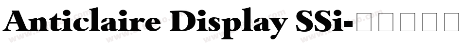 Anticlaire Display SSi字体转换